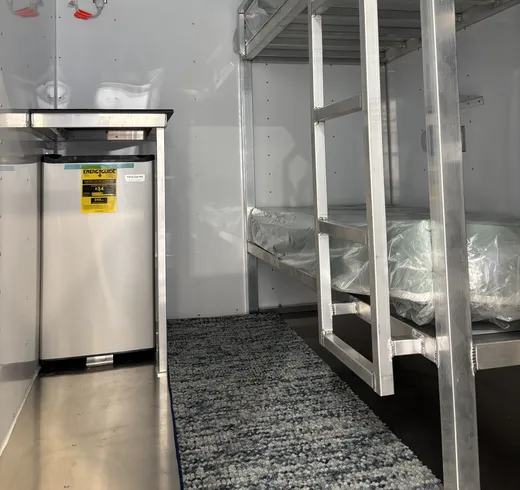 Interior view of a private bunkhouse room