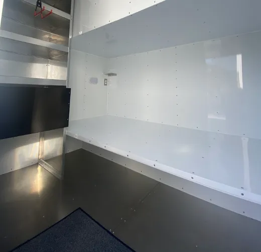 Clean aluminum bunkhouse walls, ceiling, and fixtures