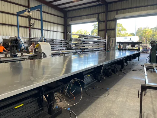Bunkhouse trailer frame and road components