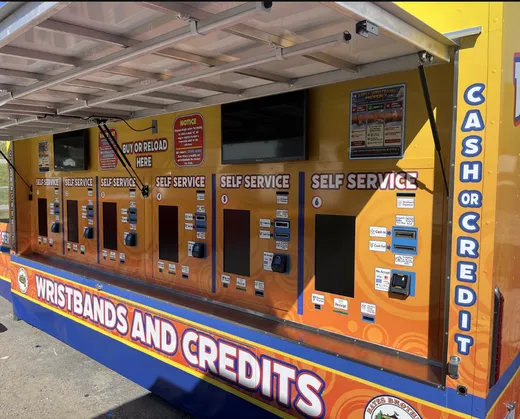Ticket box configured for POS service on multiple sides