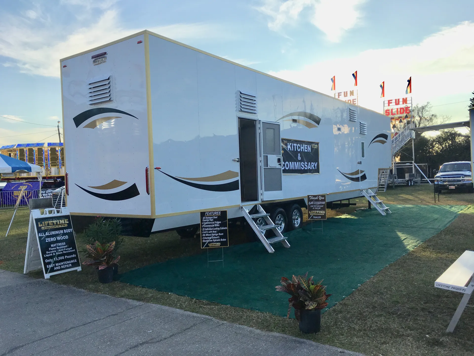 Lifetime kitchen and commissary trailer at an outdoor event