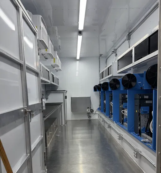 Clean all-aluminum ticket box interior
